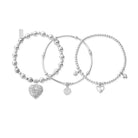 ChloBo Sterling Silver Compassion Stack Of 3 Bracelets CBO-199 Image 1
