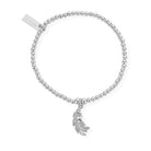 ChloBo Sterling Silver Cute Charm Feather Heart Bracelet CBO-047 Image 1