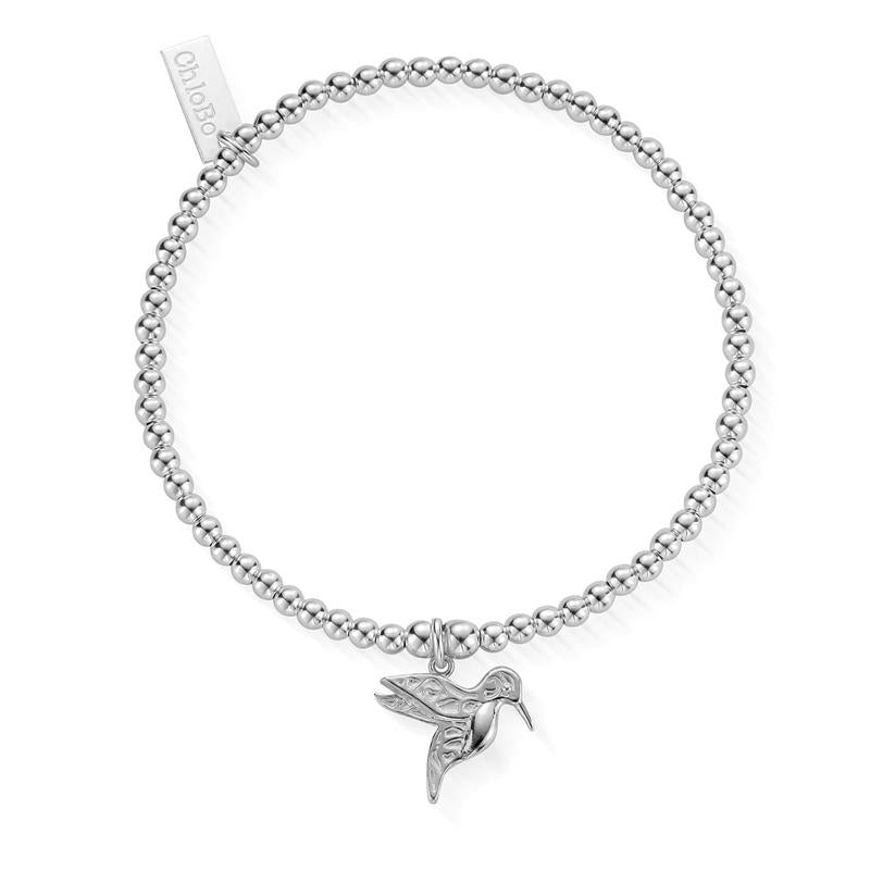 ChloBo Sterling Silver Cute Charm Hummingbird Bracelet CBO-045 Image 1