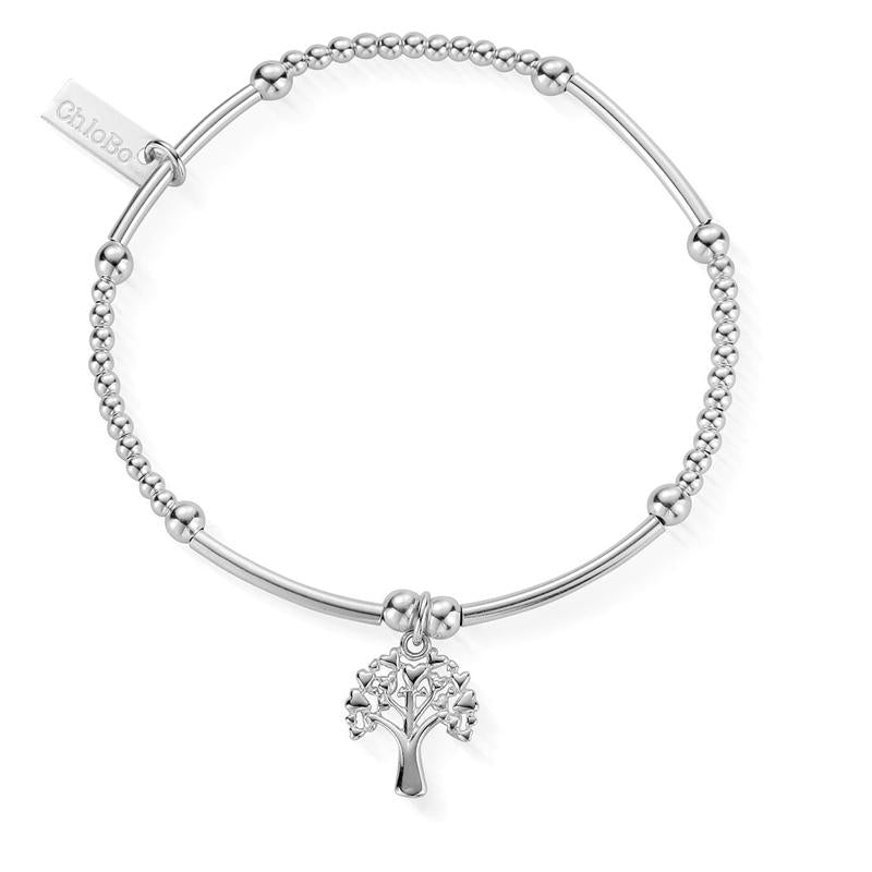 ChloBo Sterling Silver Cute Mini Heart Tree Of Life Bracelet CBO-025 Image 1