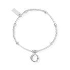 ChloBo Sterling Silver Cute Mini Moon And Star Bracelet CBO-023 Image 1