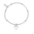 ChloBo Sterling Silver Cute Mini Open Heart Bracelet CBO-024 Image 1