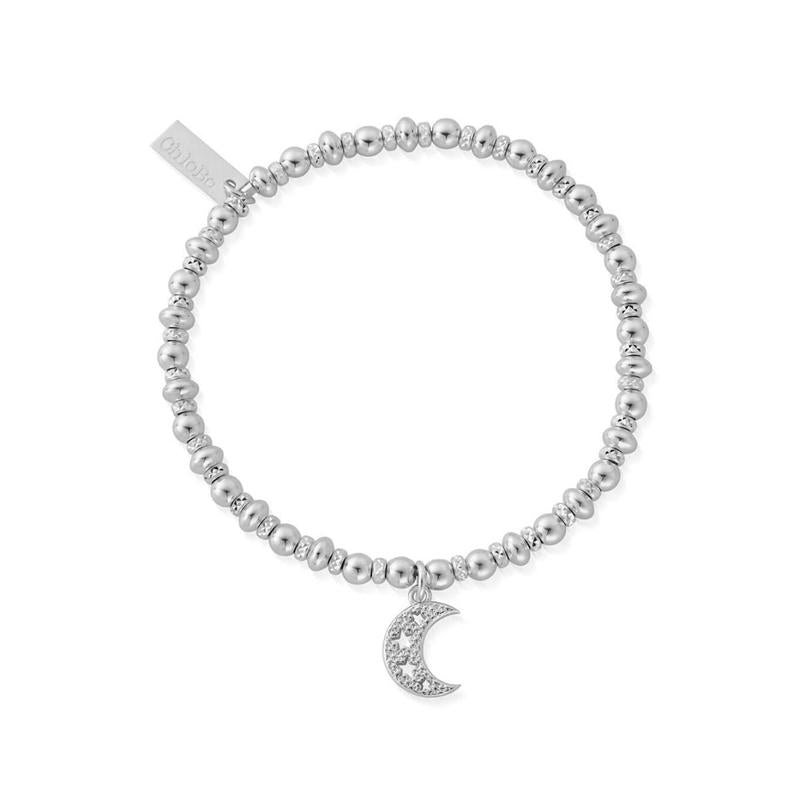 ChloBo Sterling Silver Didi Sparkle Starry Moon Bracelet CBO-053 Image 1