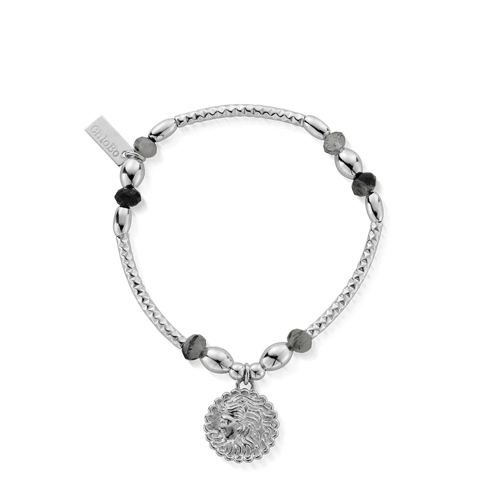 Chlobo Sterling Silver Divine Goddess Black Rutilated Quartz Bracelet CBO-648 Image 1