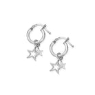 ChloBo Sterling Silver Double Star Small Hoops CBO-704 Image 1