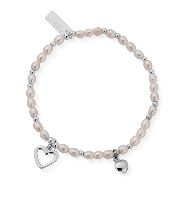 ChloBo Sterling Silver Forever Love Pearl Bracelet CBO-242 Image 1