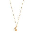 ChloBo Sterling Silver Gold Plated Bobble Chain Heart In Feather Necklace CBO-212 Image 1