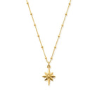 ChloBo Sterling Silver Gold Plated Bobble Chain Lucky Star Necklace CBO-106 Image 1