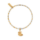 ChloBo Sterling Silver Gold Plated Curved Feather Bracelet CBO-183 Image 1