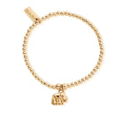 ChloBo Sterling Silver Gold Plated Cute Charm Elephant Bracelet CBO-209 Image 1
