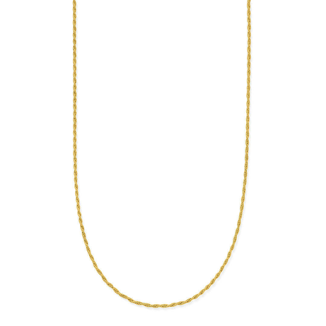 ChloBo Sterling Silver Gold Plated Dainty Rope Chain Necklace CBO-138 Image 1