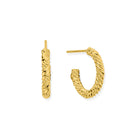 ChloBo Sterling Silver Gold Plated Entwined Passion Hoop Earrings CBO-152 Image 1