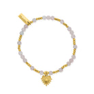 ChloBo Sterling Silver Gold Plated Glowing Beauty Rose Quartz Bracelet CBO-114 Image 1