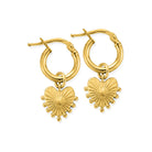 ChloBo Sterling Silver Gold Plated Glowing Beauty Small Hoop Earrings CBO-154 Image 1