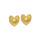 ChloBo Sterling Silver Gold Plated Glowing Beauty Stud Earrings CBO-148 Image 1