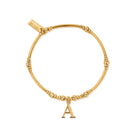 ChloBo Sterling Silver Gold Plated Initial Bracelet A CBO-330 Image 1
