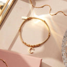 ChloBo Sterling Silver Gold Plated Initial Bracelet C CBO-332 Image 2
