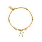 ChloBo Sterling Silver Gold Plated Initial Bracelet H CBO-337 Image 1