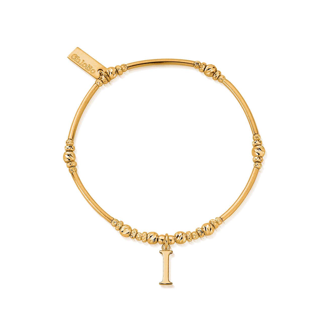 ChloBo Sterling Silver Gold Plated Initial Bracelet I CBO-338 Image 1