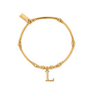 ChloBo Sterling Silver Gold Plated Initial Bracelet L CBO-341 Image 1
