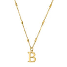 ChloBo Sterling Silver Gold Plated Initial Necklace B CBO-279 Image 1