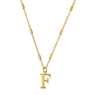 ChloBo Sterling Silver Gold Plated Initial Necklace F CBO-283 Image 1