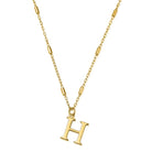 ChloBo Sterling Silver Gold Plated Initial Necklace H CBO-285 Image 1