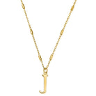 ChloBo Sterling Silver Gold Plated Initial Necklace J CBO-287 Image 1