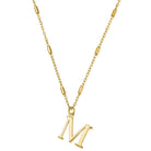 ChloBo Sterling Silver Gold Plated Initial Necklace M CBO-290 Image 1