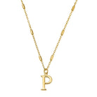 ChloBo Sterling Silver Gold Plated Initial Necklace P CBO-293 Image 1