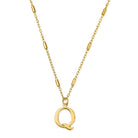 ChloBo Sterling Silver Gold Plated Initial Necklace Q CBO-294 Image 1