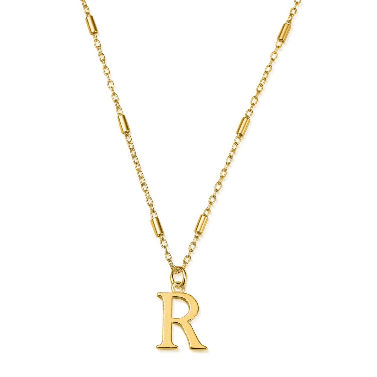 ChloBo Sterling Silver Gold Plated Initial Necklace R CBO-295 Image 1