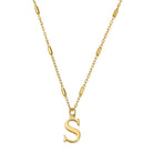 ChloBo Sterling Silver Gold Plated Initial Necklace S CBO-296 Image 1