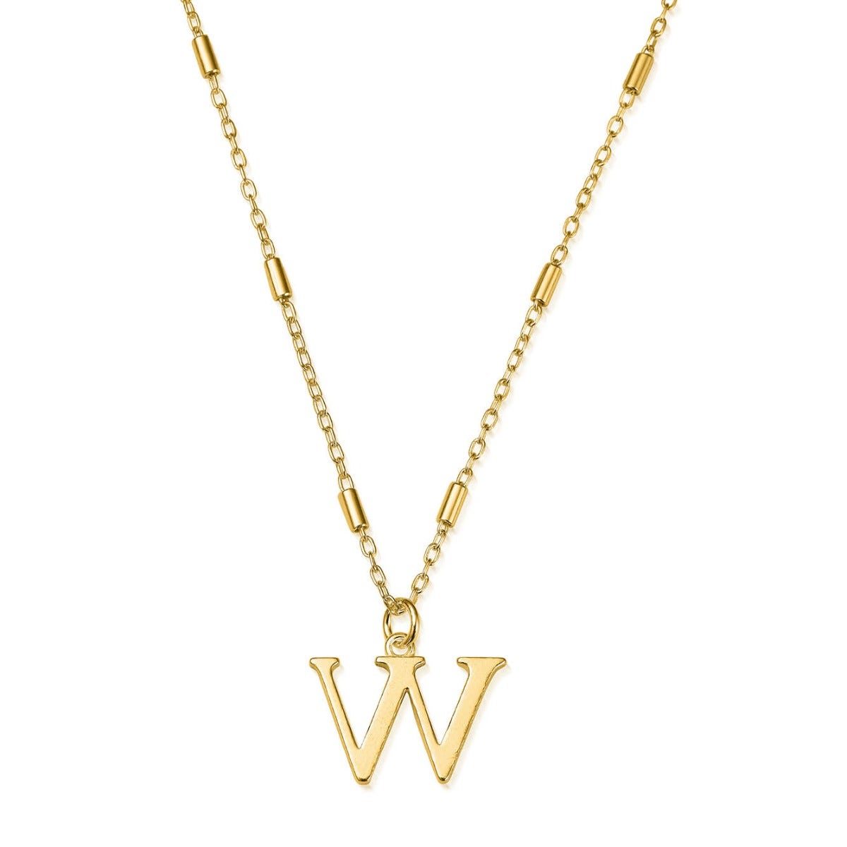ChloBo Sterling Silver Gold Plated Initial Necklace W CBO-300 Image 1