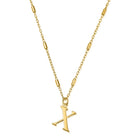 ChloBo Sterling Silver Gold Plated Initial Necklace X CBO-301 Image 1