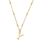 ChloBo Sterling Silver Gold Plated Initial Necklace Y CBO-302 Image 1