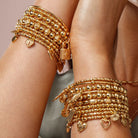 ChloBo Sterling Silver Gold Plated Mini Ball Small Padlock Bracelet CBO-220 Image 2