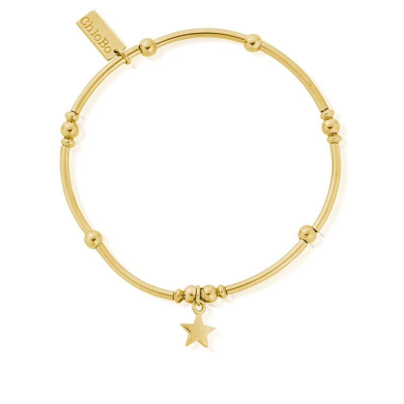 ChloBo Sterling Silver Gold Plated Mini Noodle Ball Sun Bracelet CBO-035 Image 1