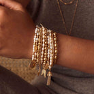 ChloBo Sterling Silver Gold Plated Mini Small Ball Double Angel Wing Bracelet CBO-218 Image 2