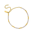 ChloBo Sterling Silver Gold Plated Passionate Sun Rose Quartz Anklet CBO-166 Image 1