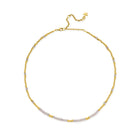 ChloBo Sterling Silver Gold Plated Summer Of Love Rose Quartz Choker Necklace CBO-144 Image 1