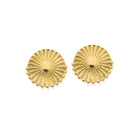ChloBo Sterling Silver Gold Plated Sun Burst Stud Earrings CBO-150 Image 1