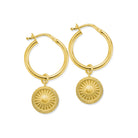 ChloBo Sterling Silver Gold Plated Sun Catcher Hoop Earrings CBO-158 Image 1
