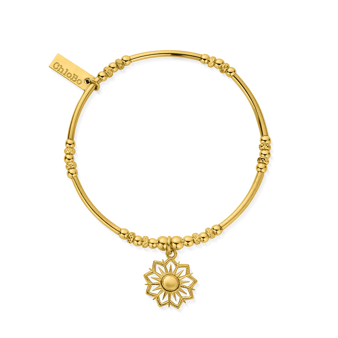 ChloBo Sterling Silver Gold Plated Sunshine Blessings Bracelet CBO-122 Image 1