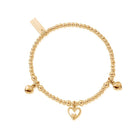 ChloBo Sterling Silver Gold Plated Triple Heart Bracelet CBO-067 Image 1