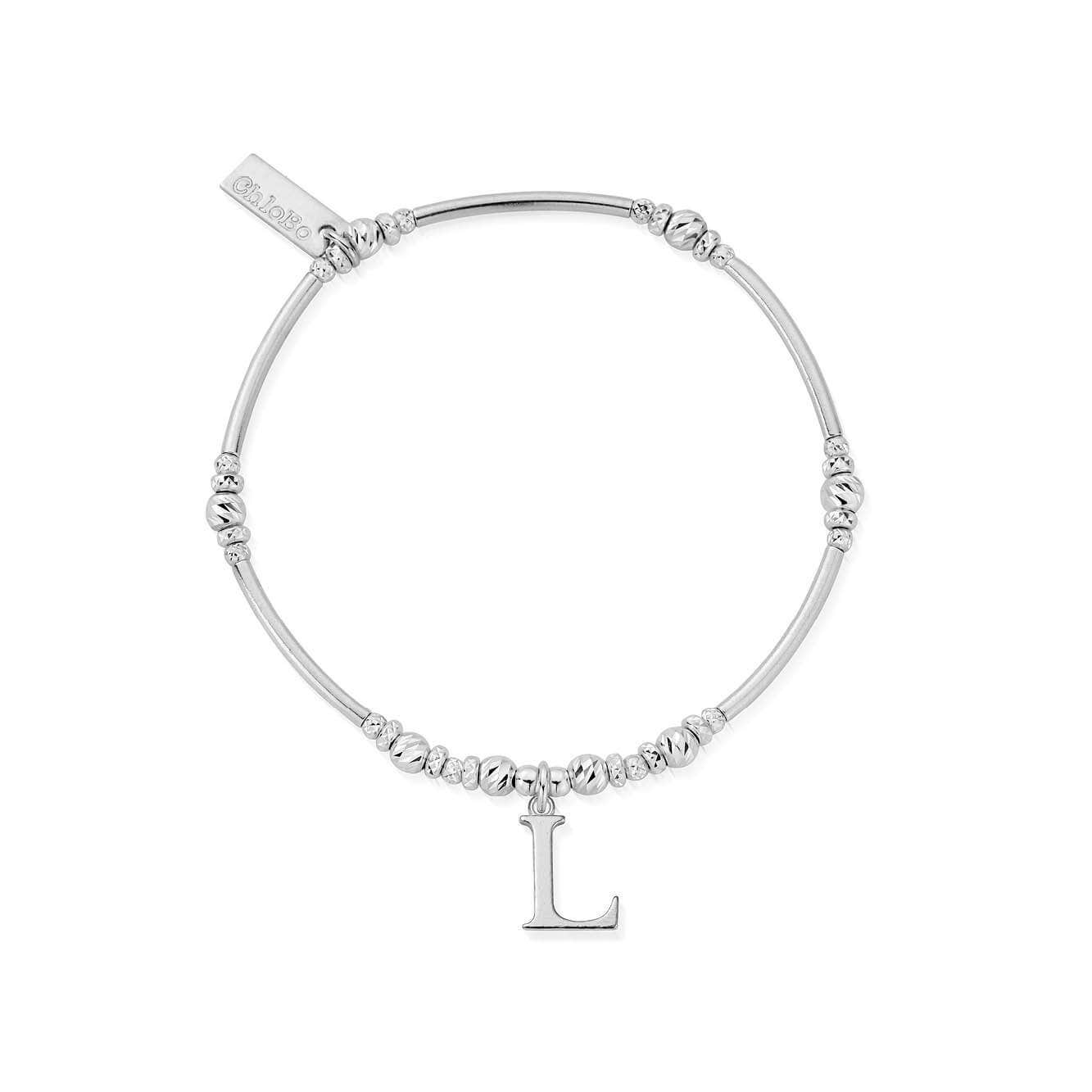 ChloBo Sterling Silver Initial Bracelet L CBO-315 Image 1