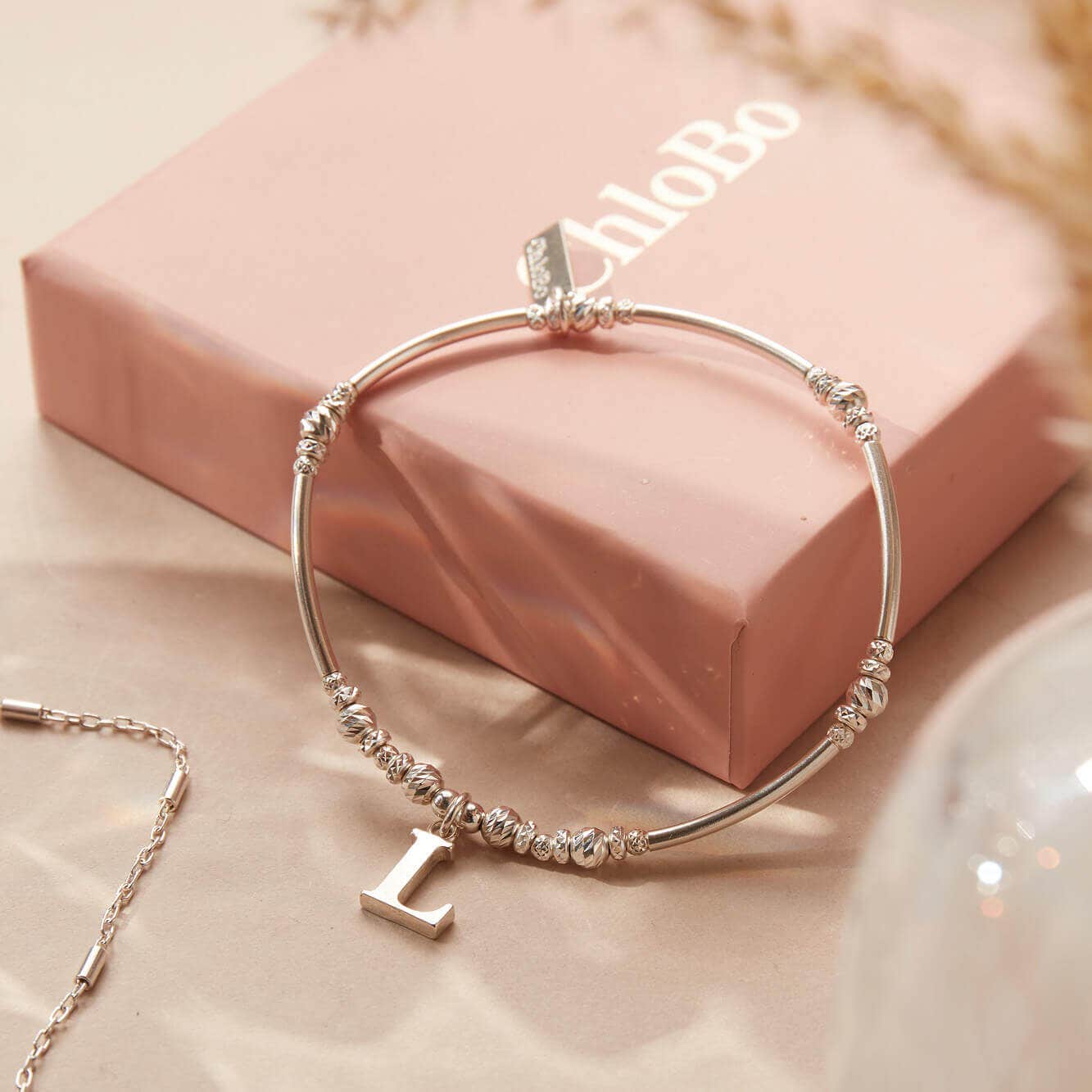 ChloBo Sterling Silver Initial Bracelet L CBO-315 Image 2