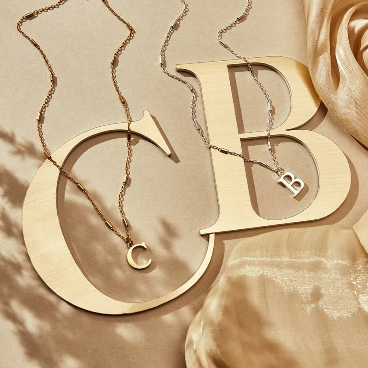 ChloBo Sterling Silver Initial Necklace B CBO-253 Image 3