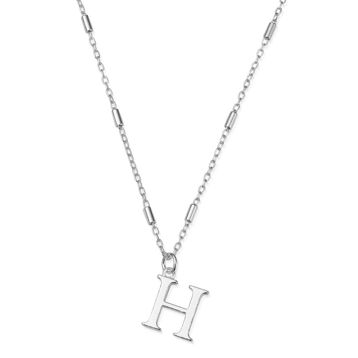 ChloBo Sterling Silver Initial Necklace H CBO-259 Image 1