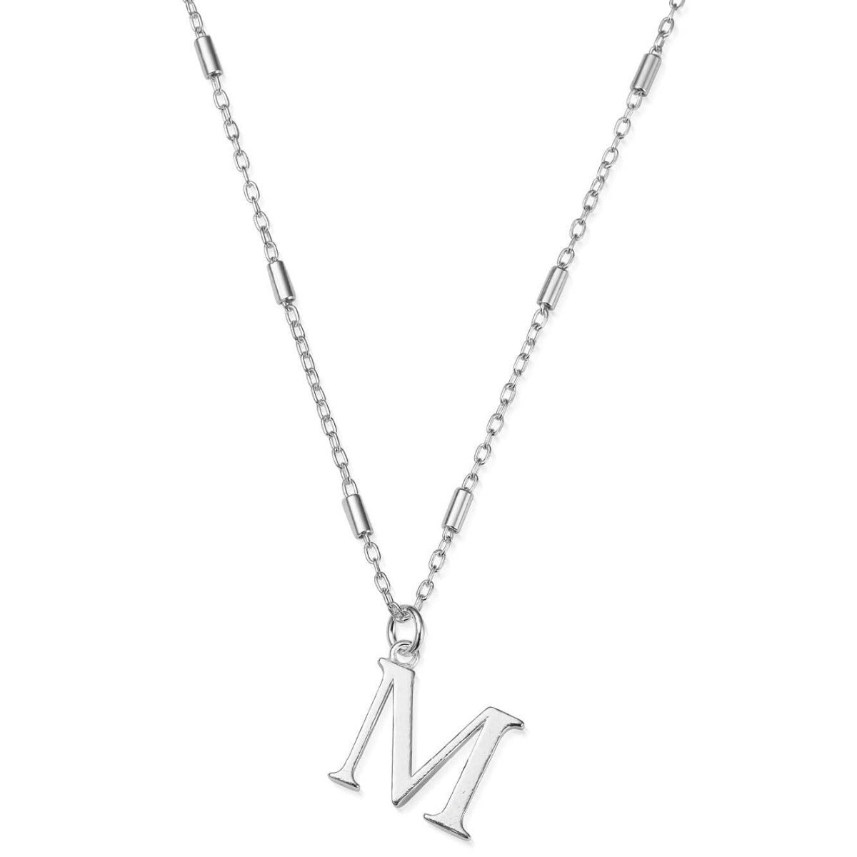 ChloBo Sterling Silver Initial Necklace M CBO-264 Image 1
